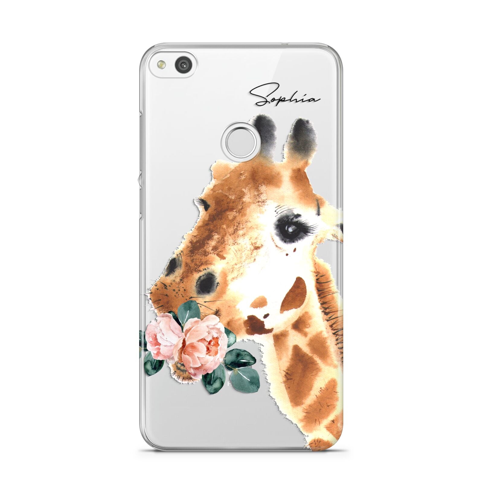 Personalised Giraffe Watercolour Huawei P8 Lite Case