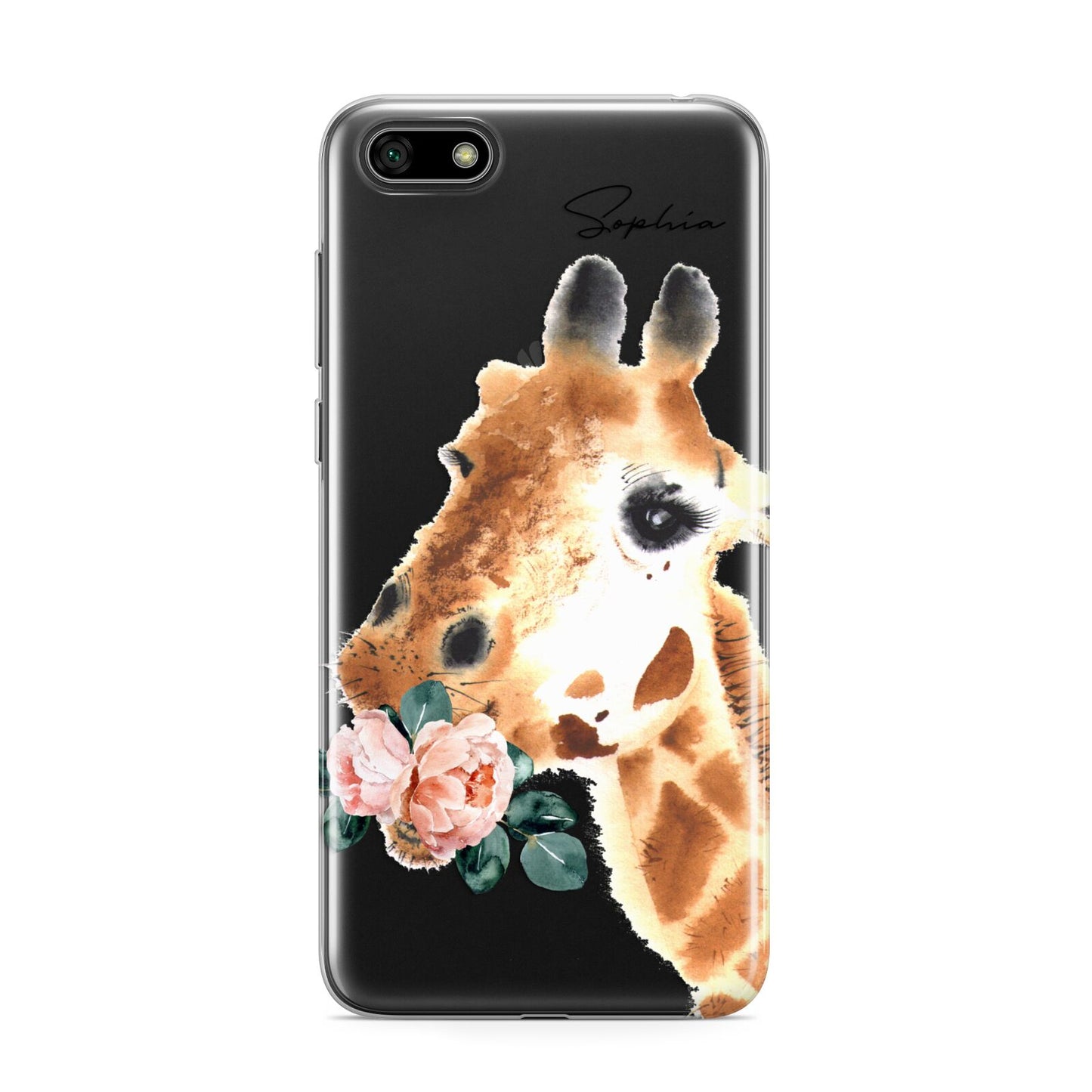 Personalised Giraffe Watercolour Huawei Y5 Prime 2018 Phone Case