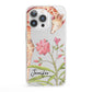 Personalised Giraffe iPhone 13 Pro Clear Bumper Case