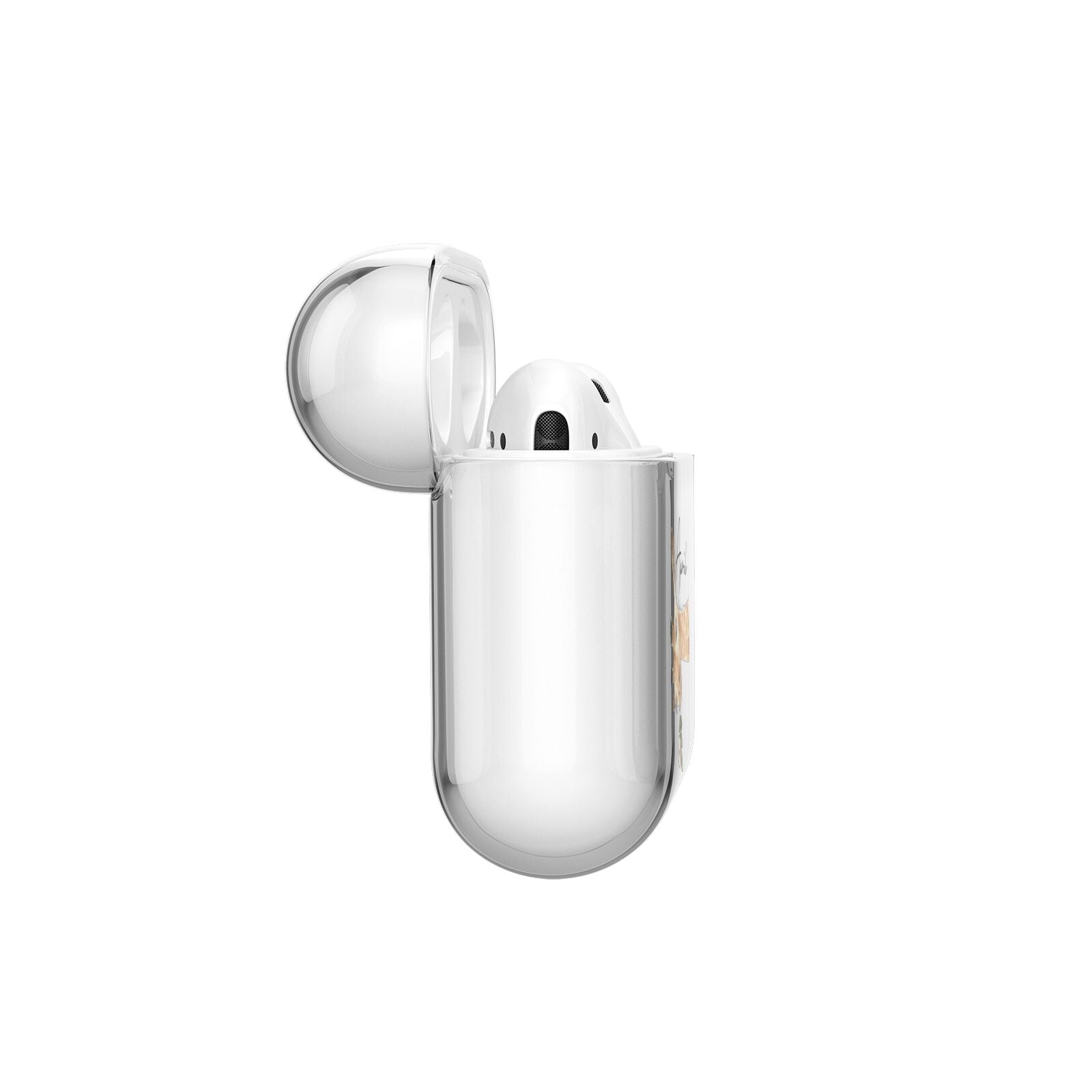 Personalised Giraffe with Name AirPods Case Side Angle