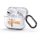 Personalised Giraffe with Name AirPods Glitter Case 3rd Gen Side Image