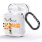 Personalised Giraffe with Name AirPods Glitter Case Side Image
