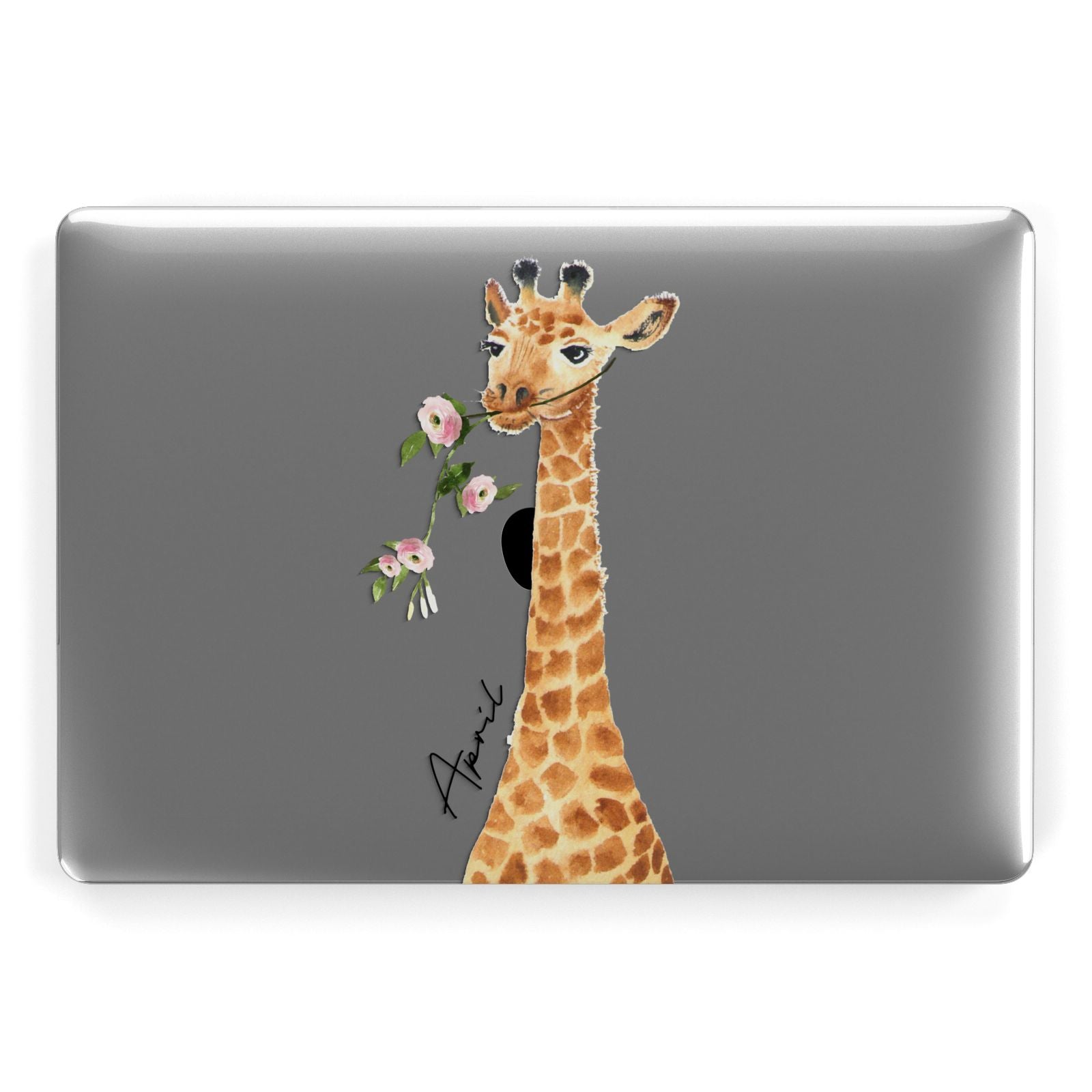 Personalised Giraffe with Name Apple MacBook Case