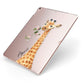 Personalised Giraffe with Name Apple iPad Case on Rose Gold iPad Side View