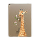 Personalised Giraffe with Name Apple iPad Gold Case