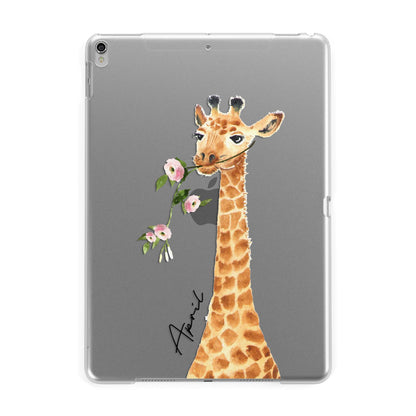 Personalised Giraffe with Name Apple iPad Silver Case