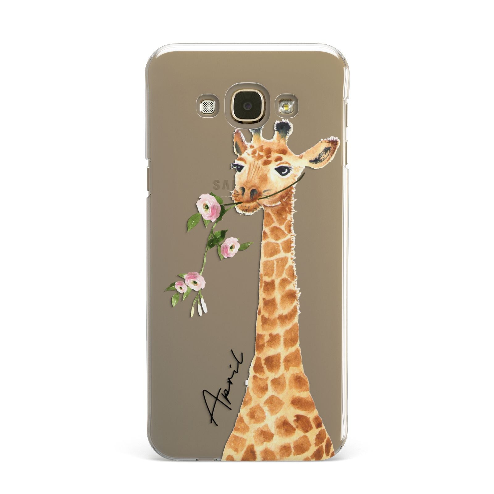 Personalised Giraffe with Name Samsung Galaxy A8 Case