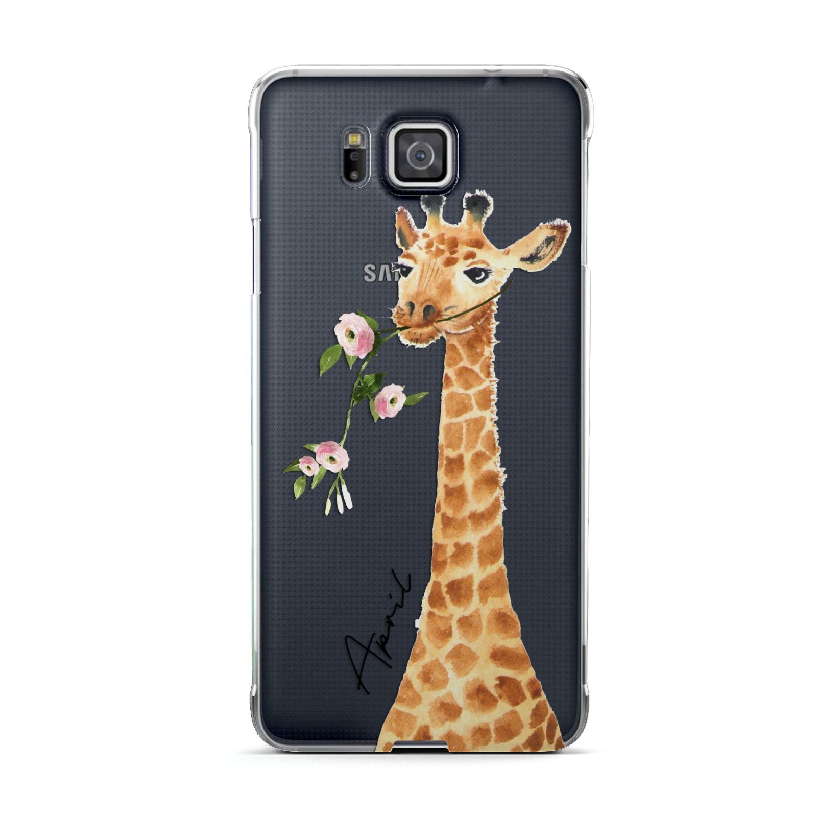 Personalised Giraffe with Name Samsung Galaxy Alpha Case