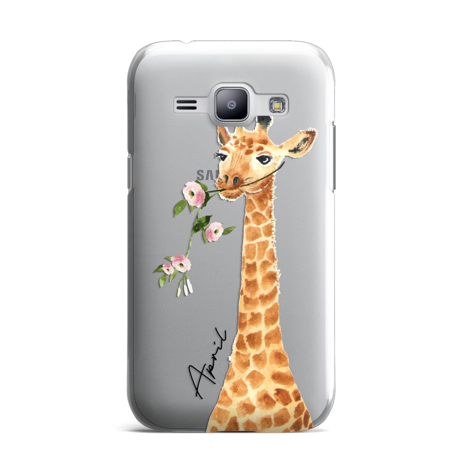 Personalised Giraffe with Name Samsung Galaxy J1 2015 Case