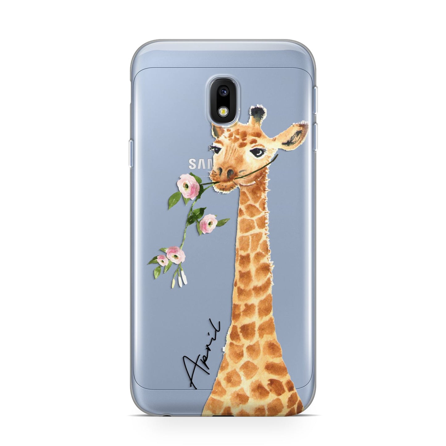 Personalised Giraffe with Name Samsung Galaxy J3 2017 Case