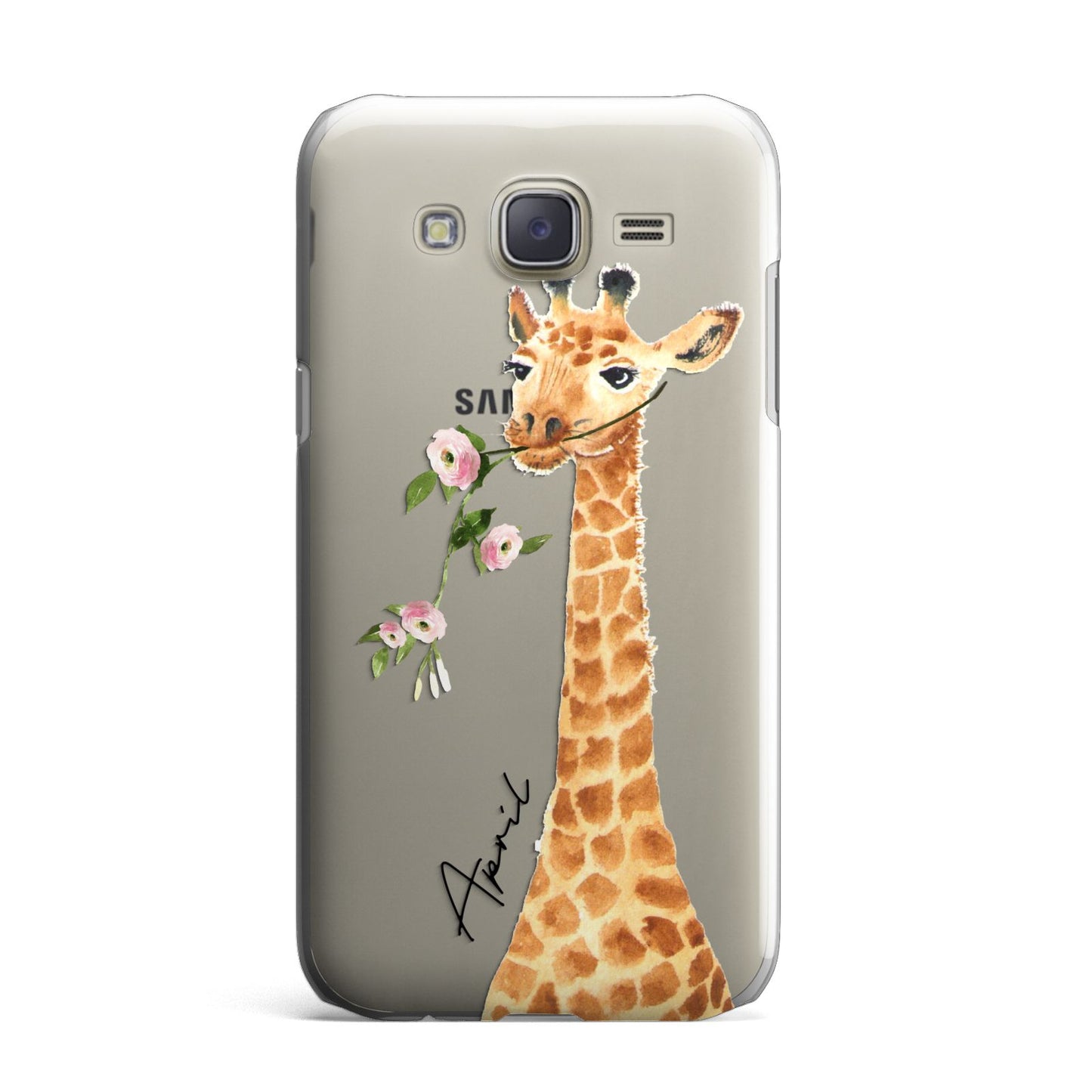 Personalised Giraffe with Name Samsung Galaxy J7 Case