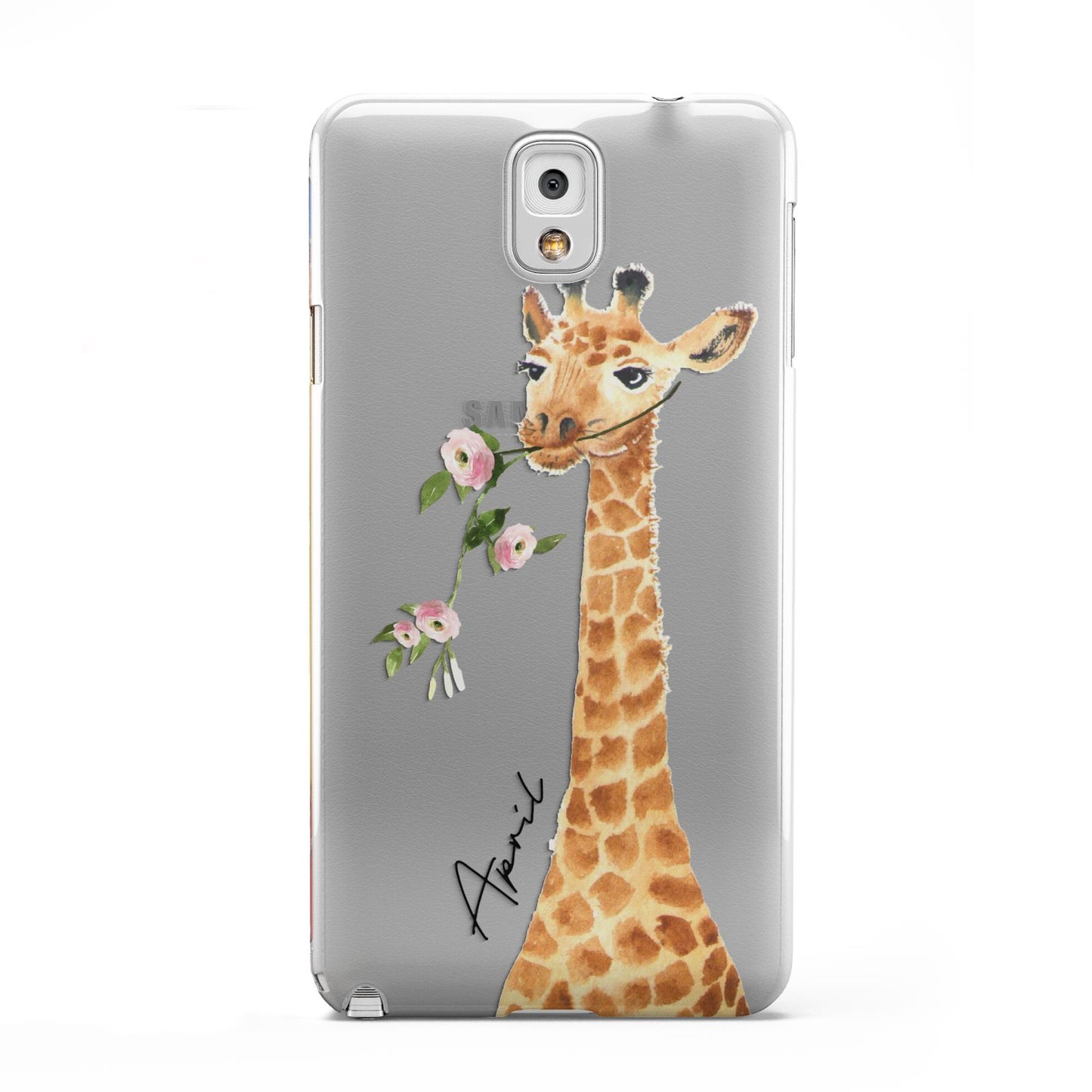 Personalised Giraffe with Name Samsung Galaxy Note 3 Case