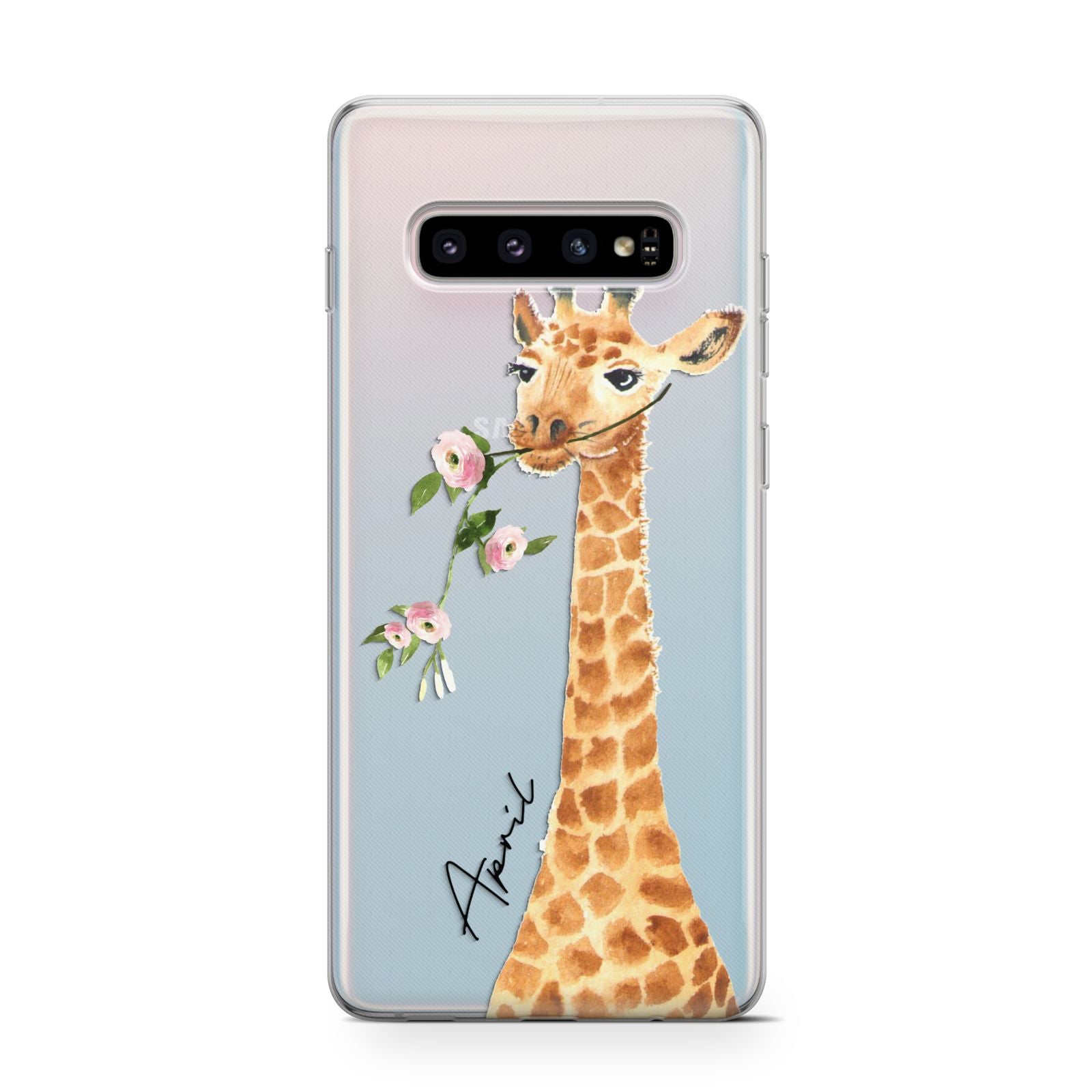 Personalised Giraffe with Name Samsung Galaxy S10 Case