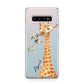 Personalised Giraffe with Name Samsung Galaxy S10 Plus Case