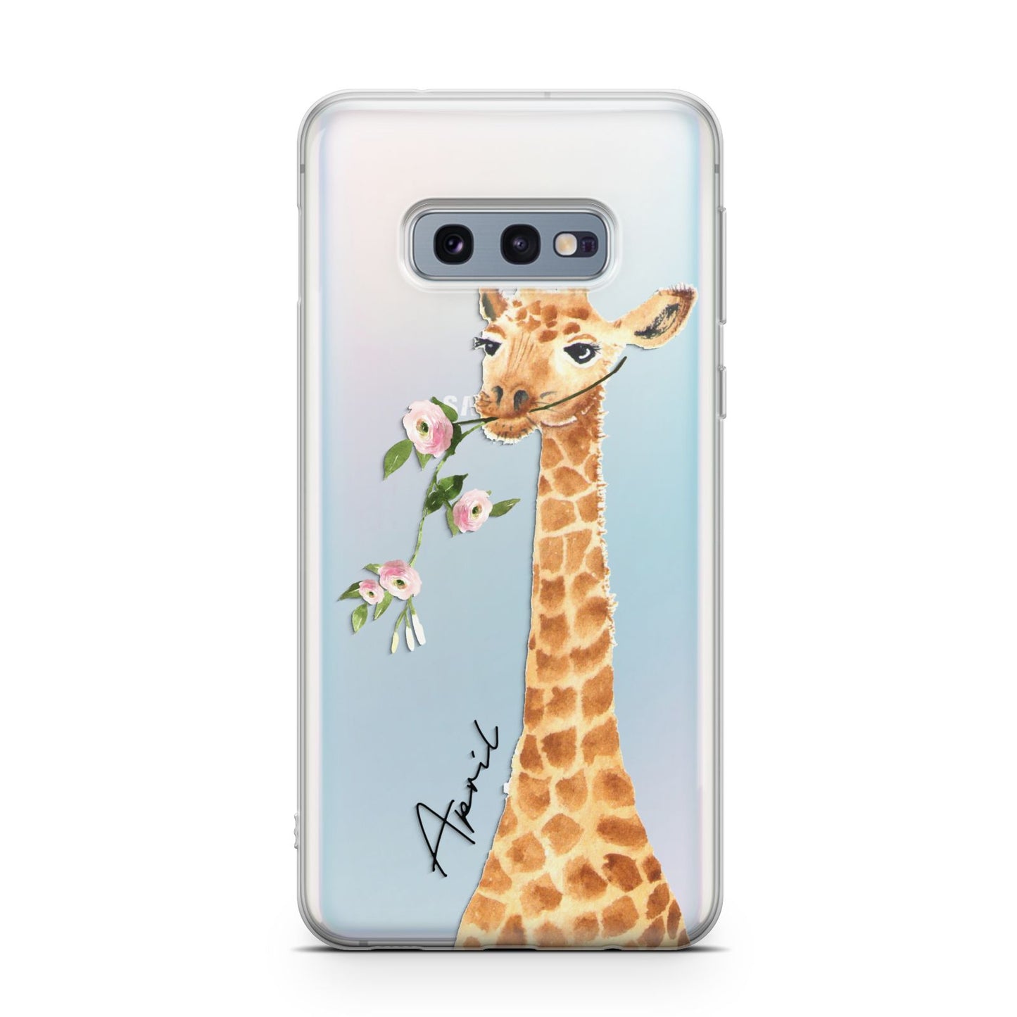 Personalised Giraffe with Name Samsung Galaxy S10E Case
