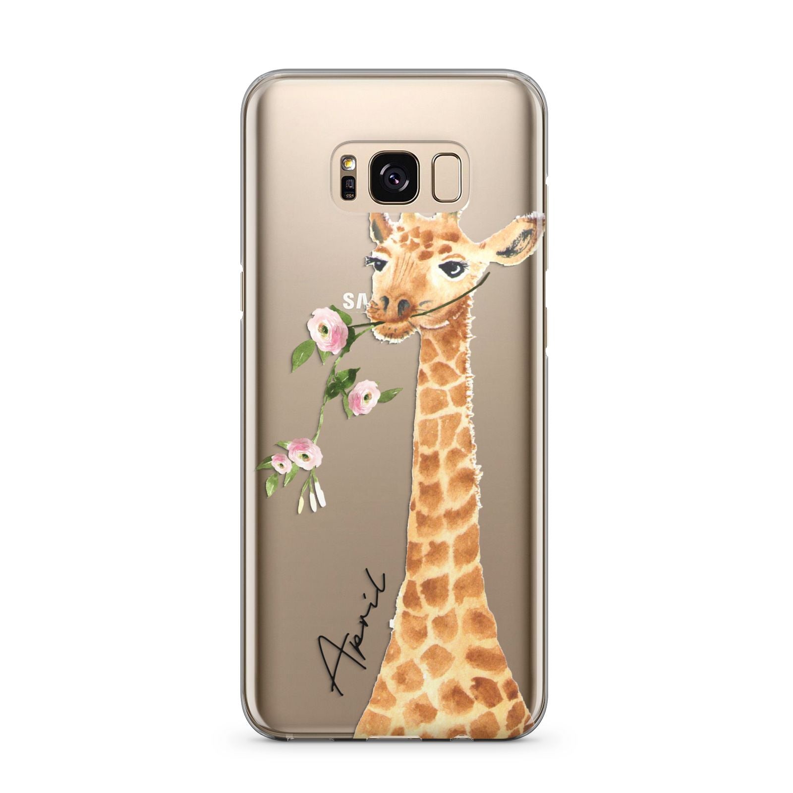 Personalised Giraffe with Name Samsung Galaxy S8 Plus Case