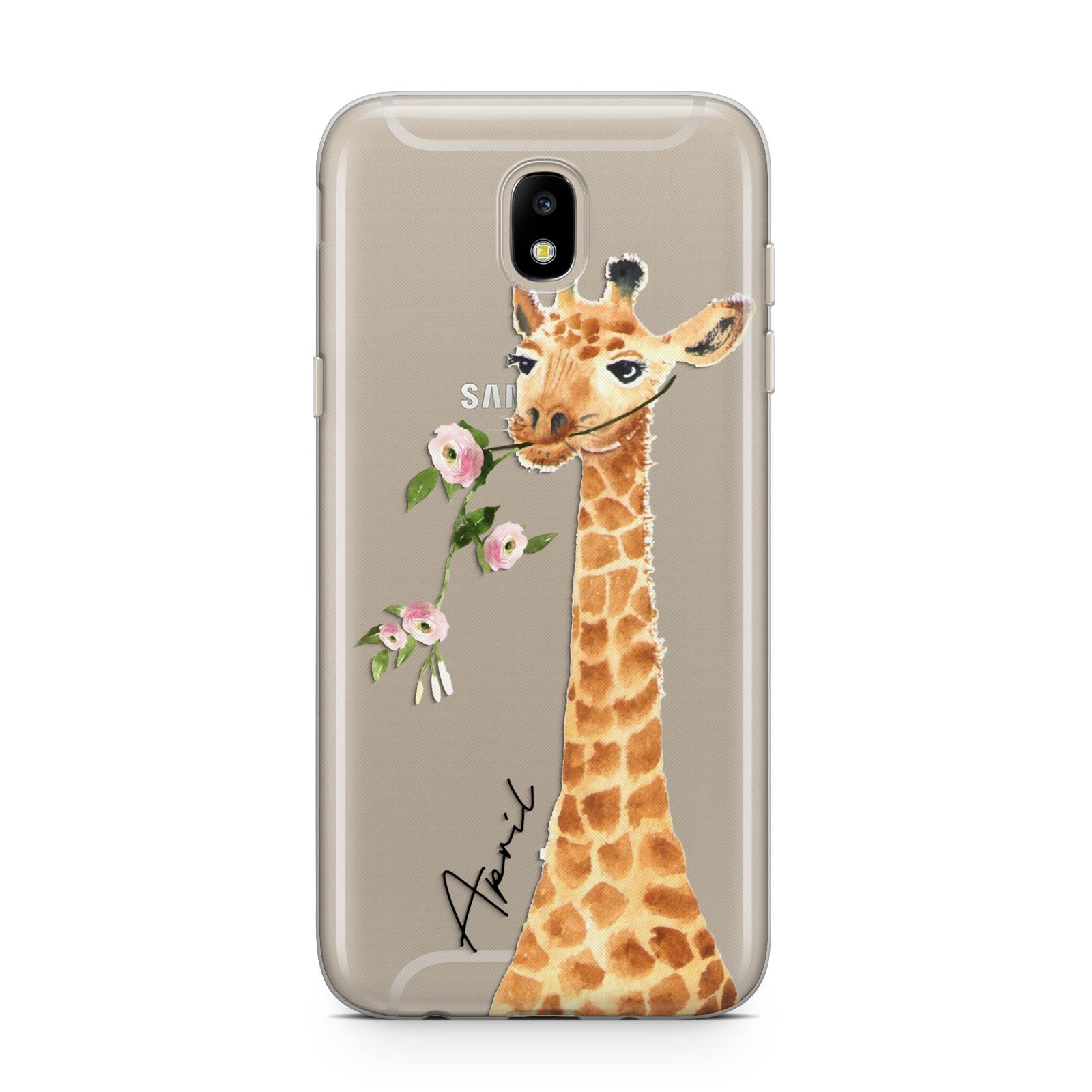 Personalised Giraffe with Name Samsung J5 2017 Case
