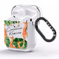 Personalised Giraffes AirPods Clear Case Side Image