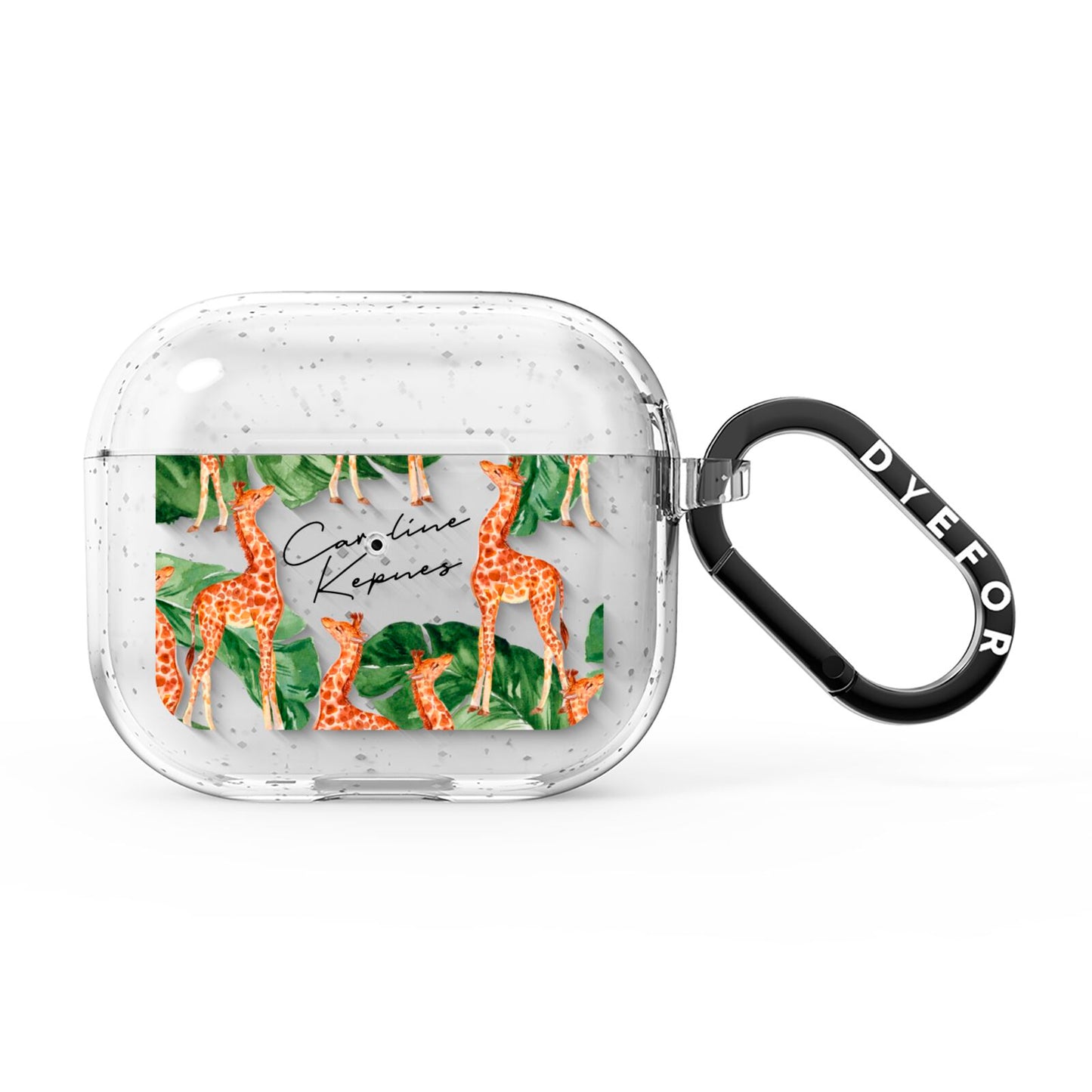 Personalised Giraffes AirPods Glitter Case 3rd Gen