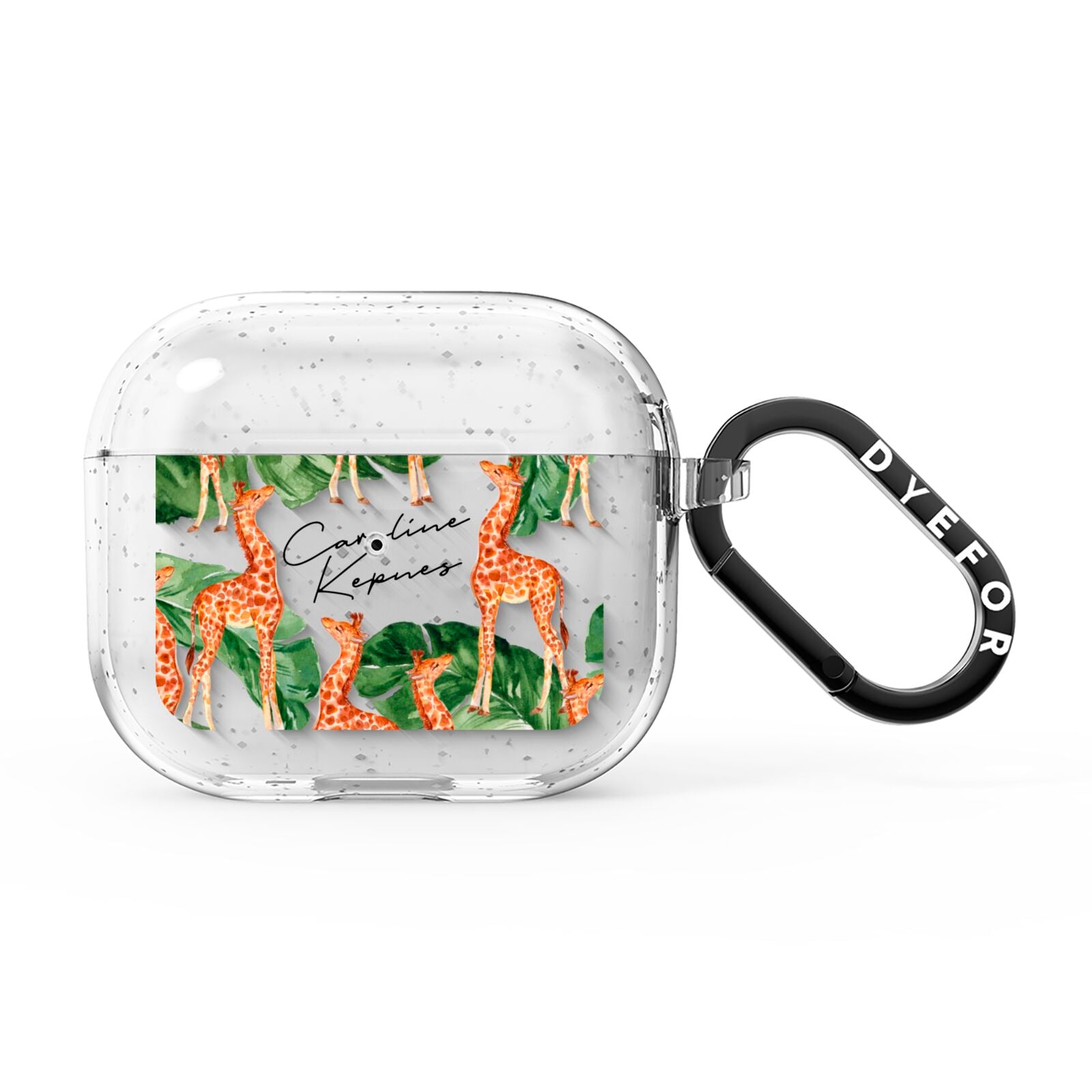 Personalised Giraffes AirPods Glitter Case 3rd Gen