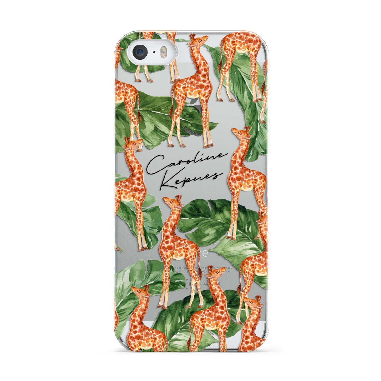 Personalised Giraffes Apple iPhone 5 Case