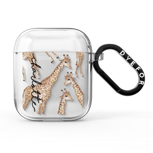 Personalised Giraffes with Name AirPods Case
