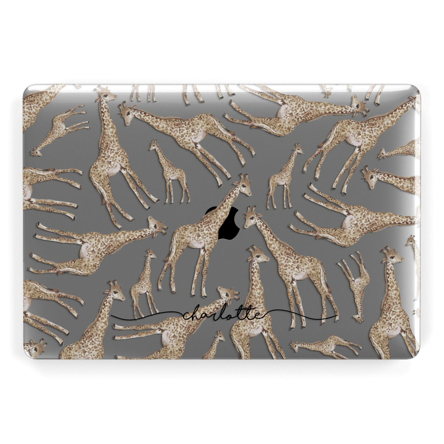 Personalised Giraffes with Name Apple MacBook Case