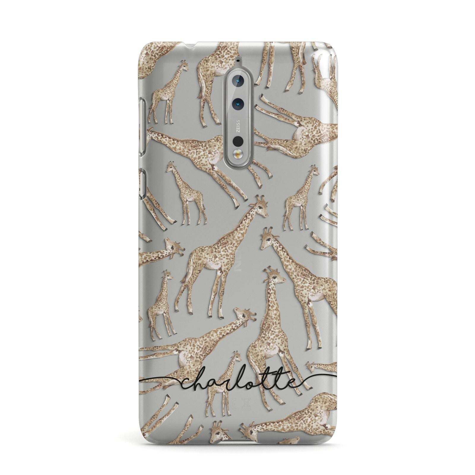 Personalised Giraffes with Name Nokia Case
