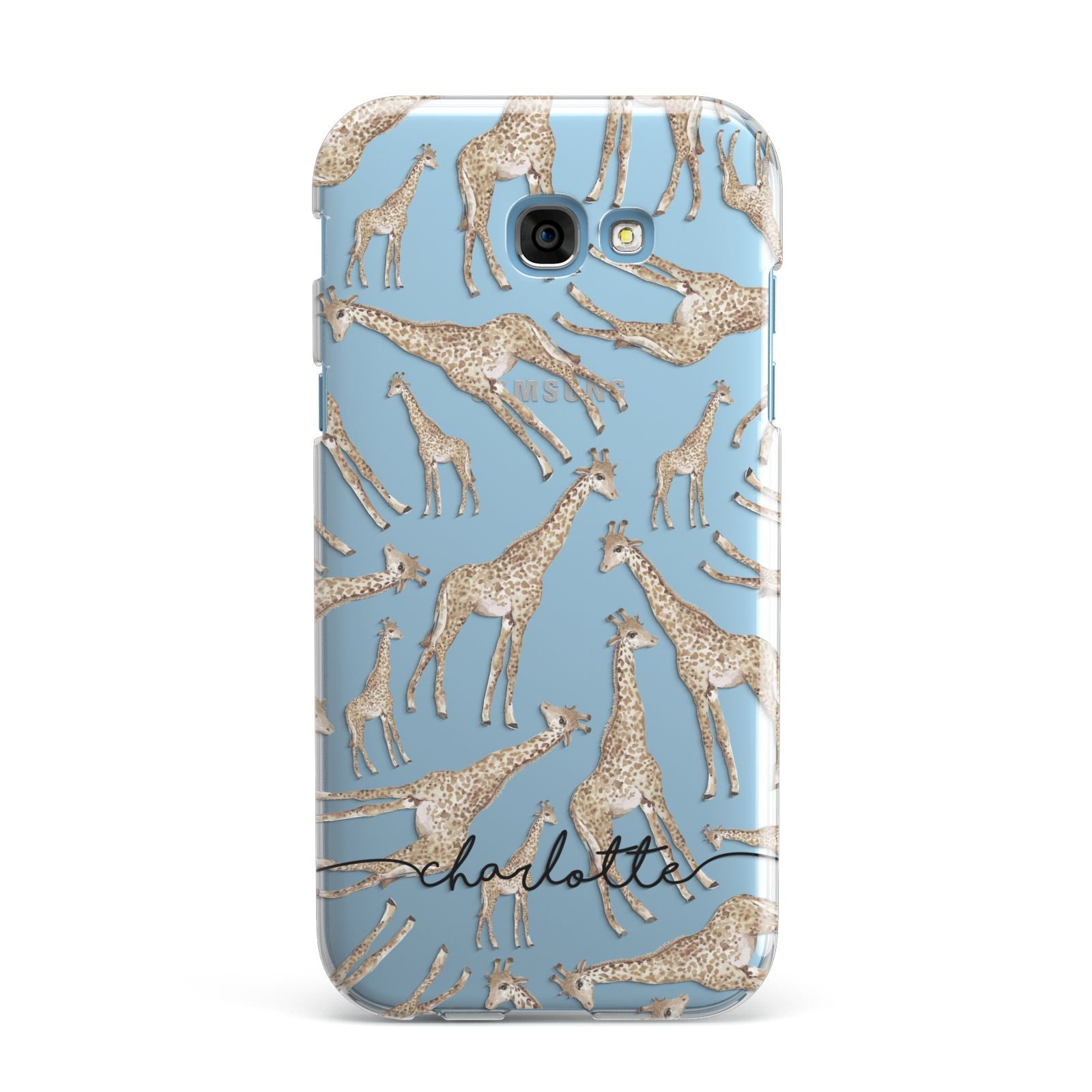 Personalised Giraffes with Name Samsung Galaxy A7 2017 Case