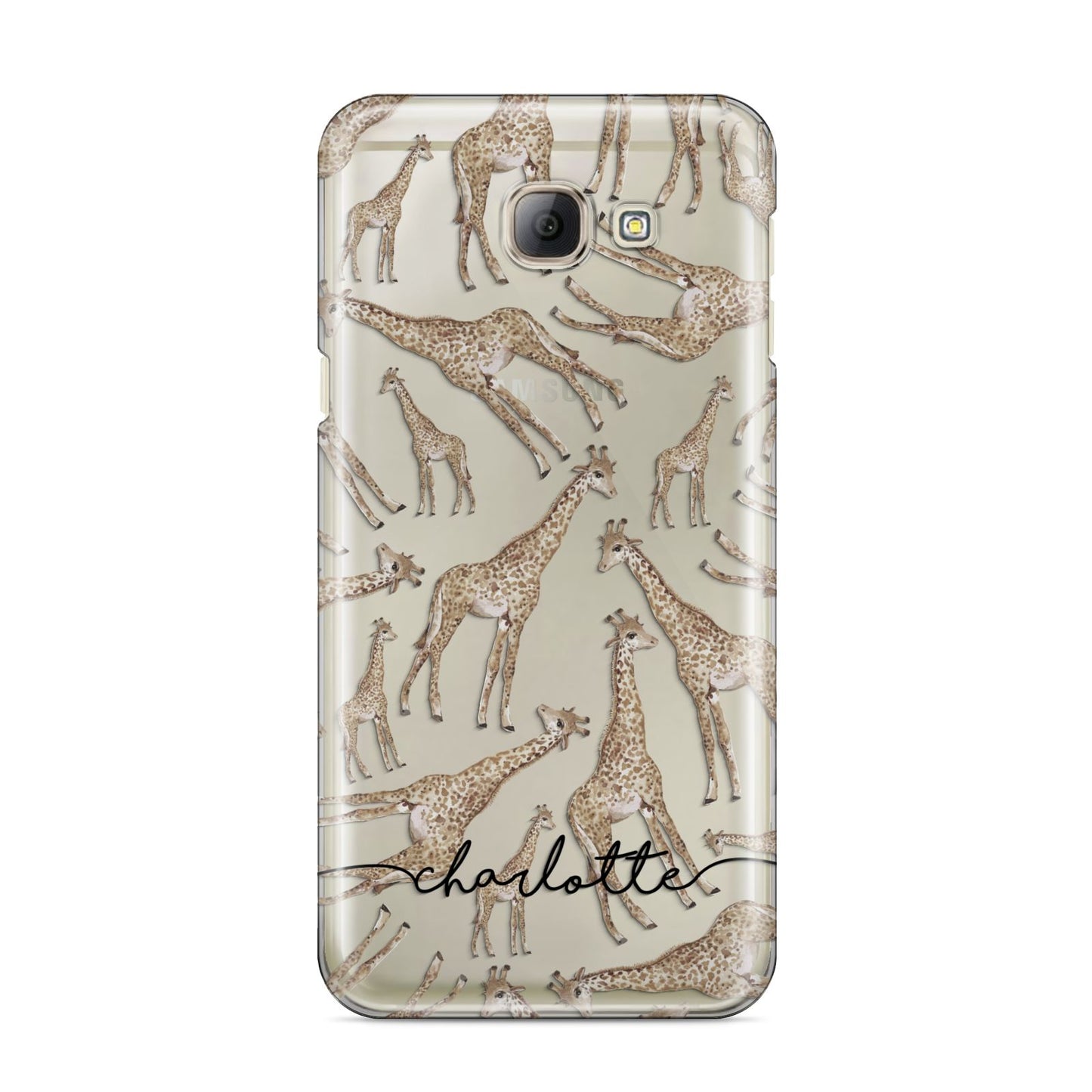Personalised Giraffes with Name Samsung Galaxy A8 2016 Case