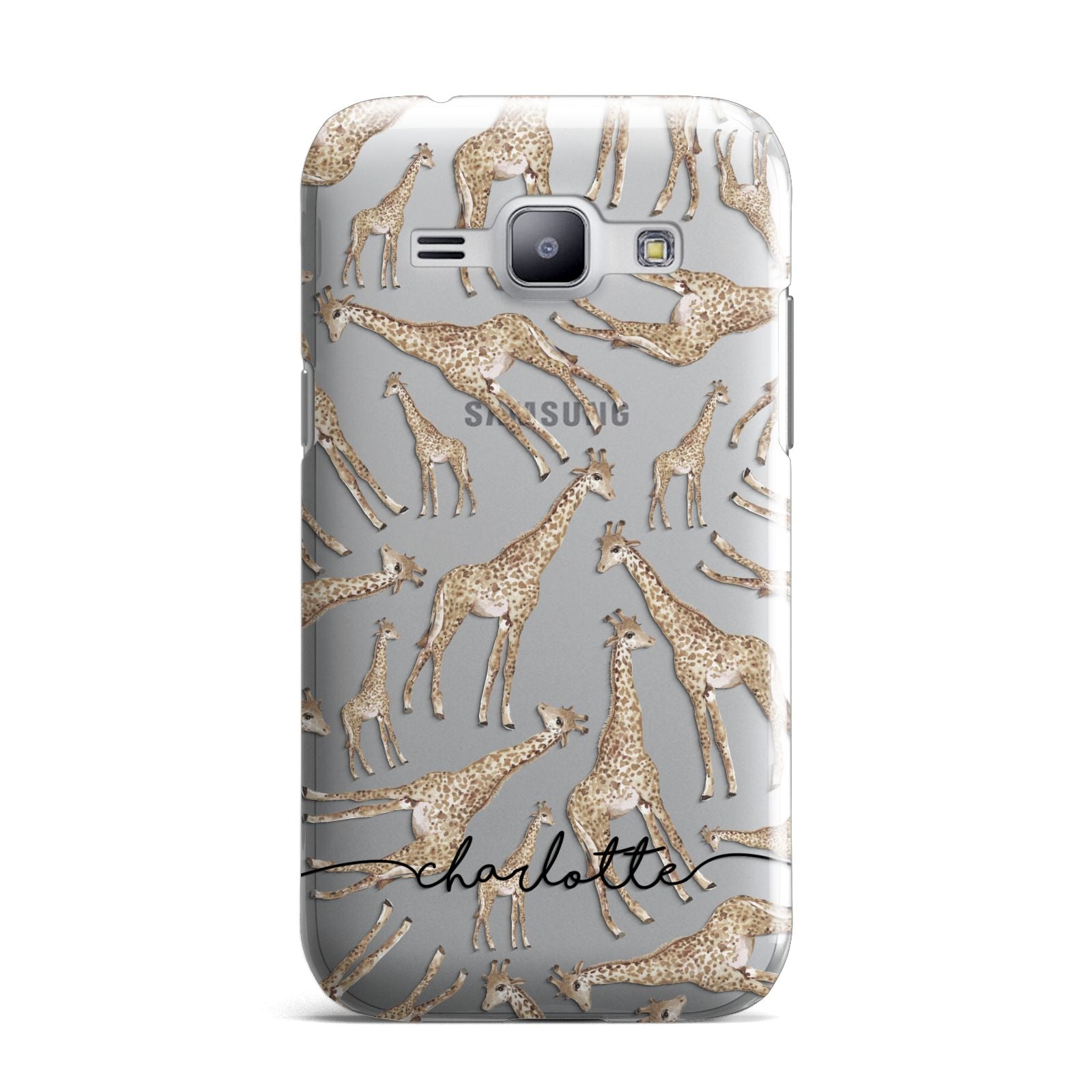 Personalised Giraffes with Name Samsung Galaxy J1 2015 Case