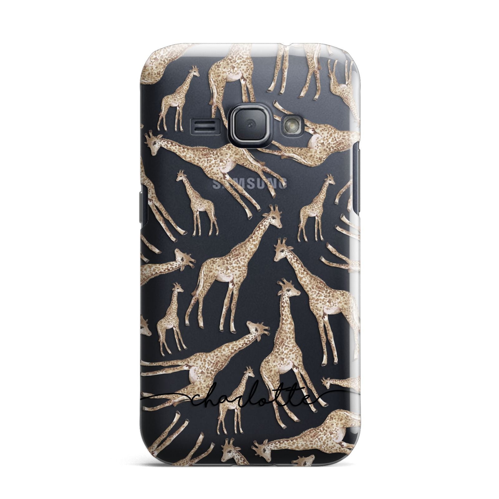 Personalised Giraffes with Name Samsung Galaxy J1 2016 Case