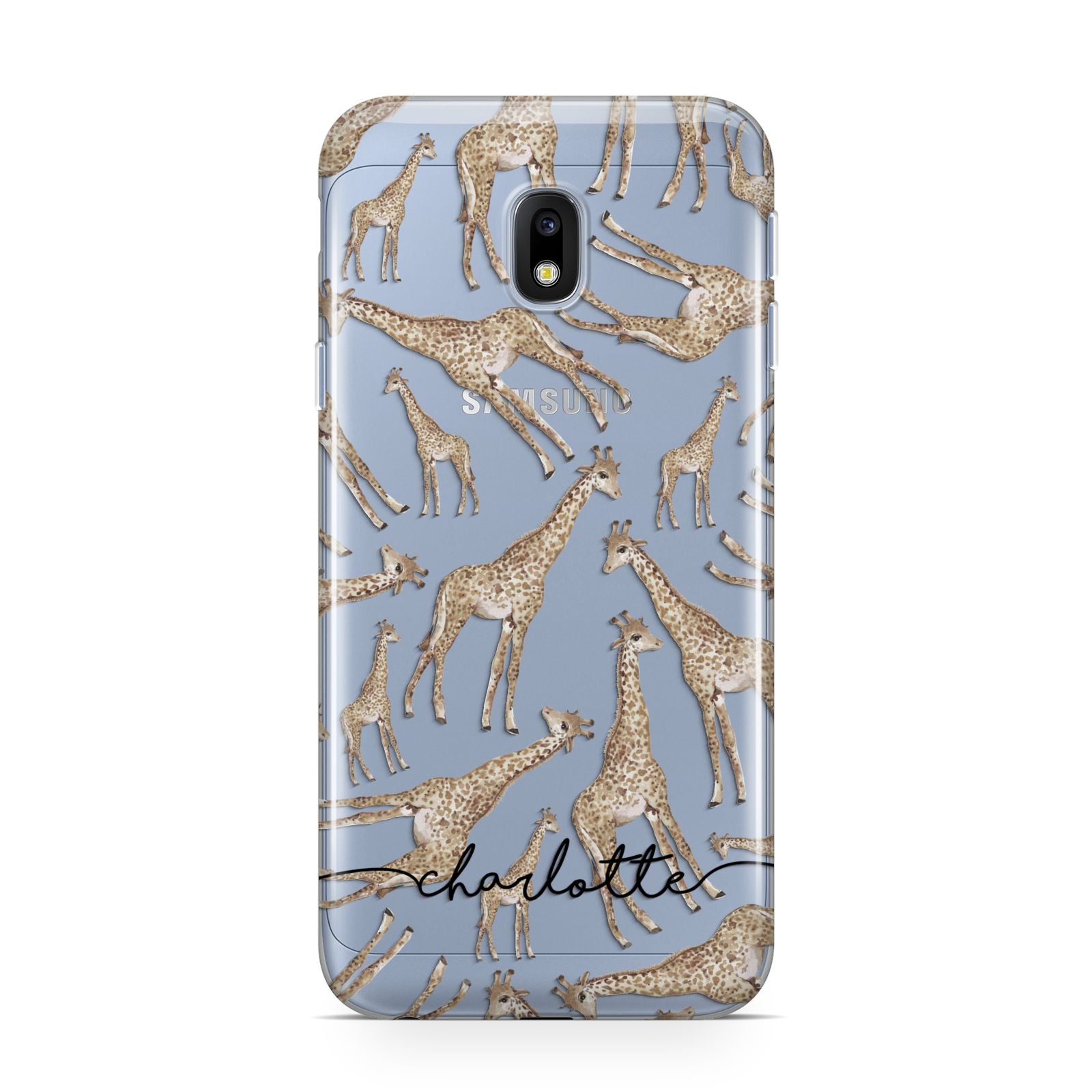 Personalised Giraffes with Name Samsung Galaxy J3 2017 Case