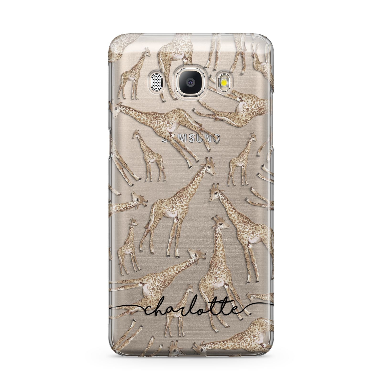 Personalised Giraffes with Name Samsung Galaxy J5 2016 Case