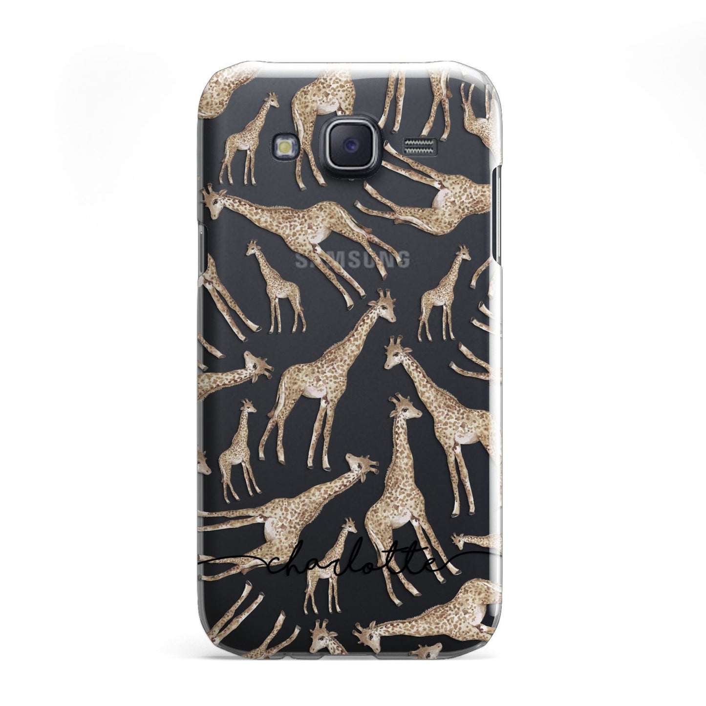 Personalised Giraffes with Name Samsung Galaxy J5 Case
