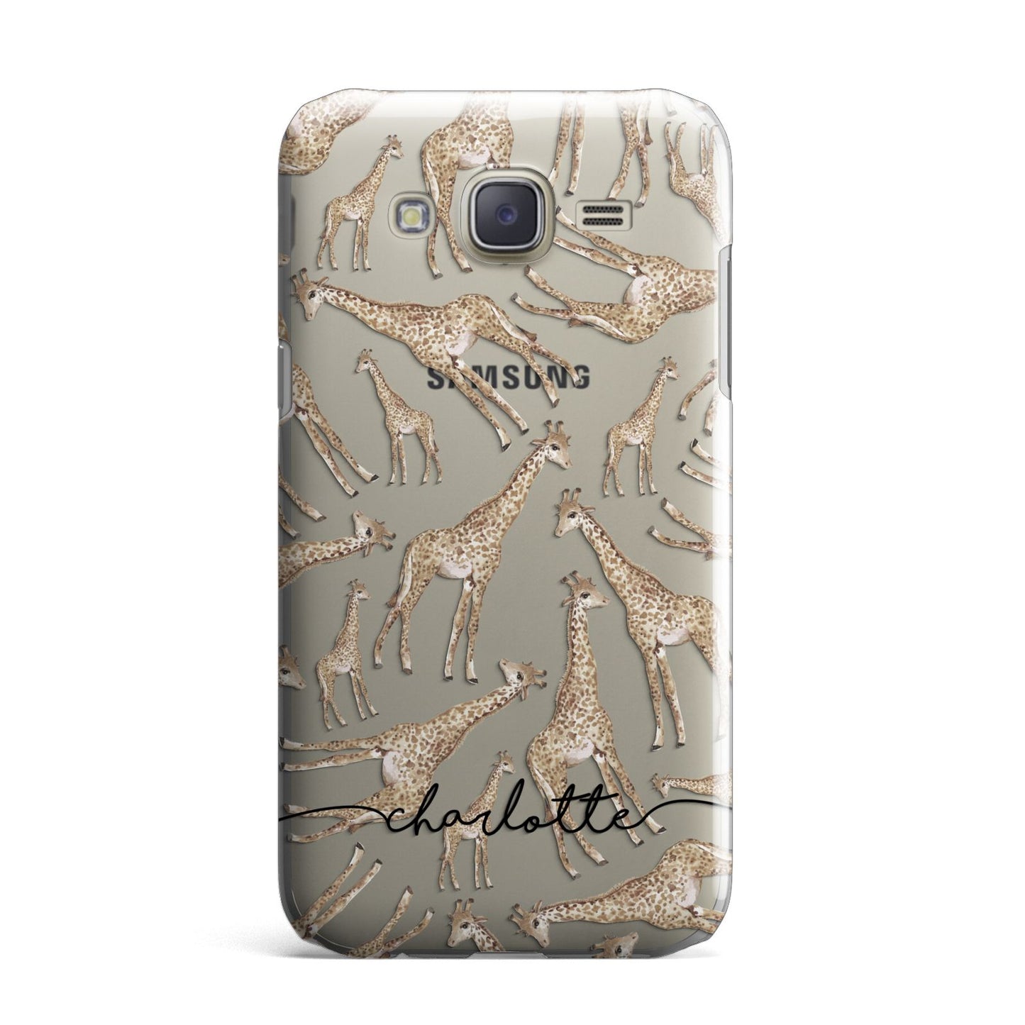Personalised Giraffes with Name Samsung Galaxy J7 Case