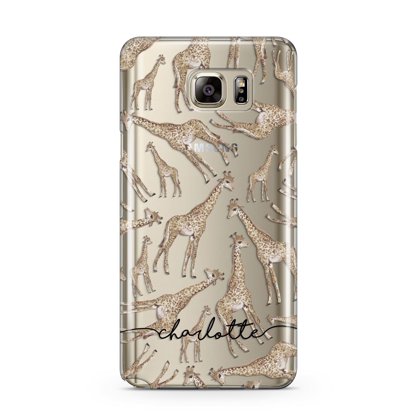 Personalised Giraffes with Name Samsung Galaxy Note 5 Case