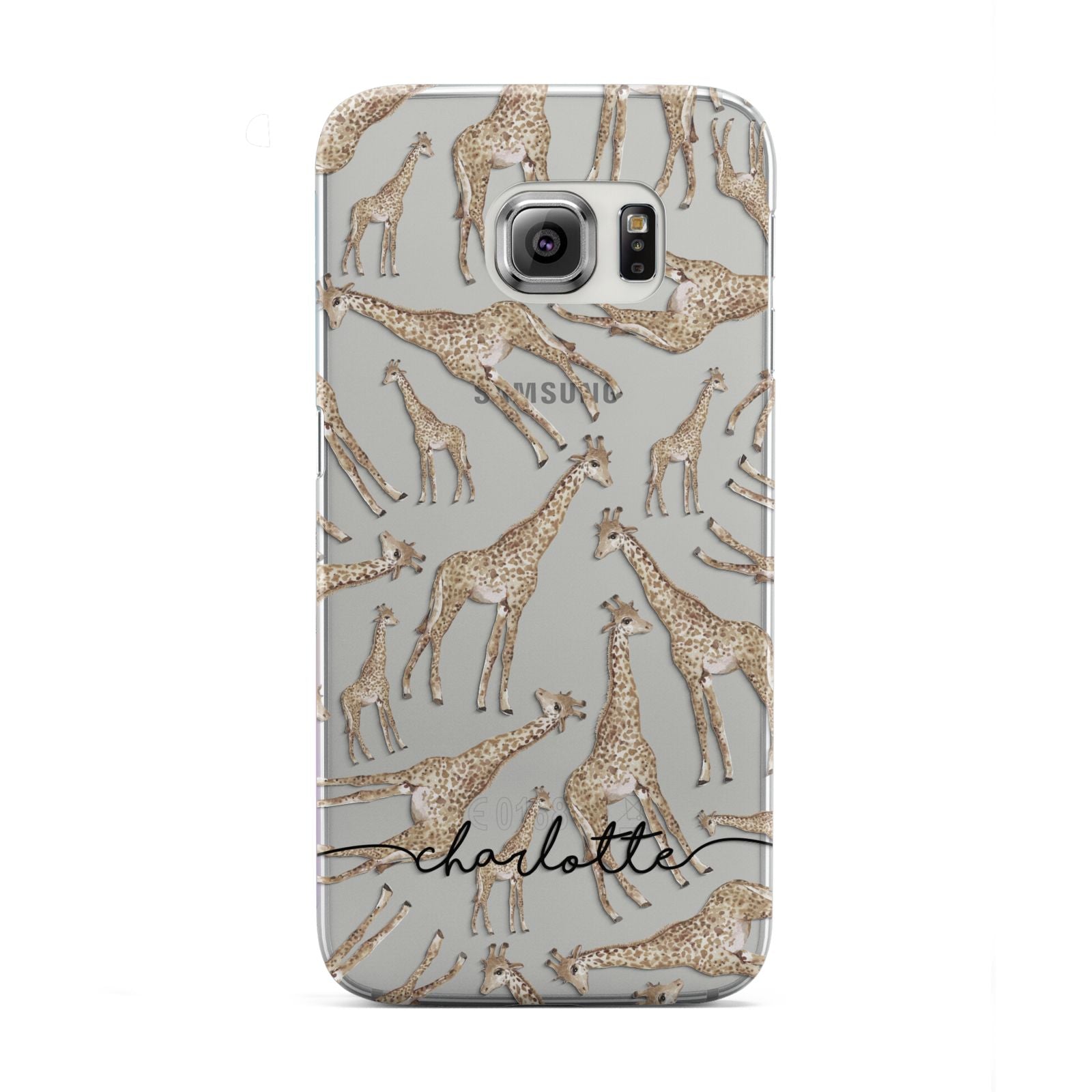Personalised Giraffes with Name Samsung Galaxy S6 Edge Case