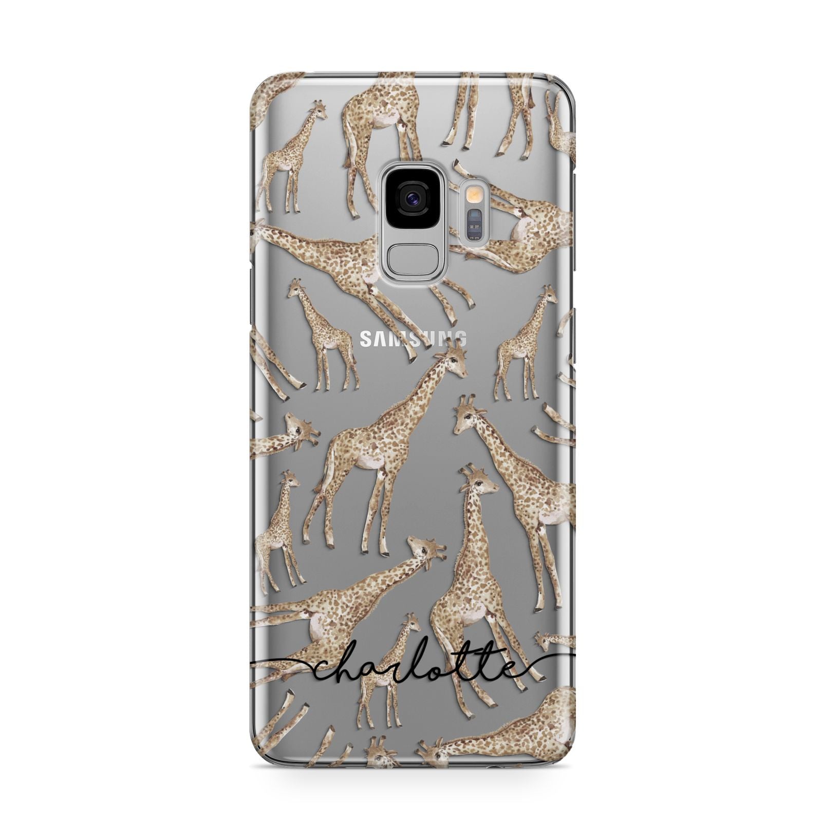 Personalised Giraffes with Name Samsung Galaxy S9 Case