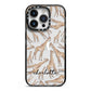 Personalised Giraffes with Name iPhone 14 Pro Black Impact Case on Silver phone