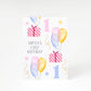 Personalised Girls First Birthday A5 Greetings Card