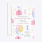 Personalised Girls First Birthday Deckle Invitation Glitter Front and Back Image