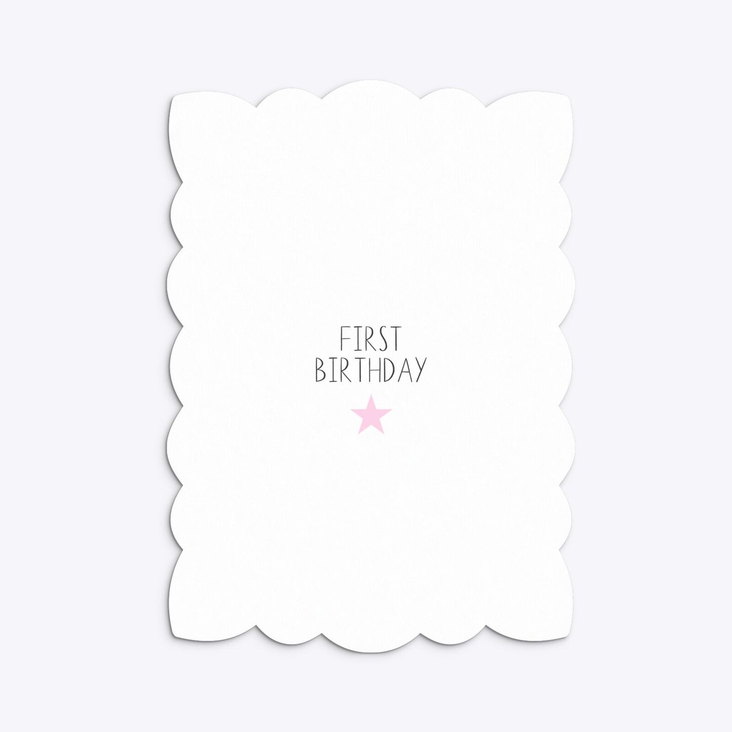 Personalised Girls First Birthday Petal Invitation Matte Paper Back Image