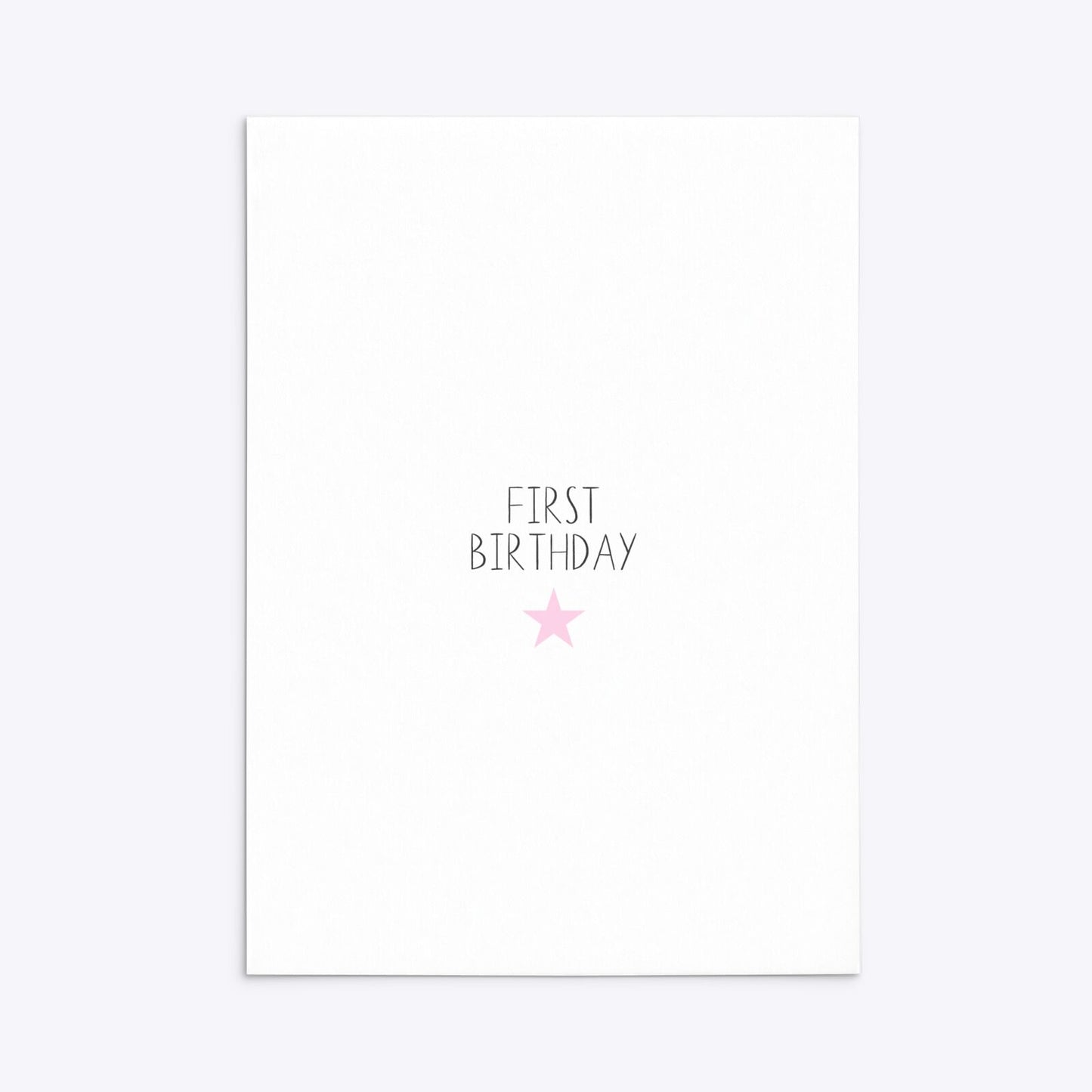 Personalised Girls First Birthday Rectangle Invitation Matte Paper Back Image