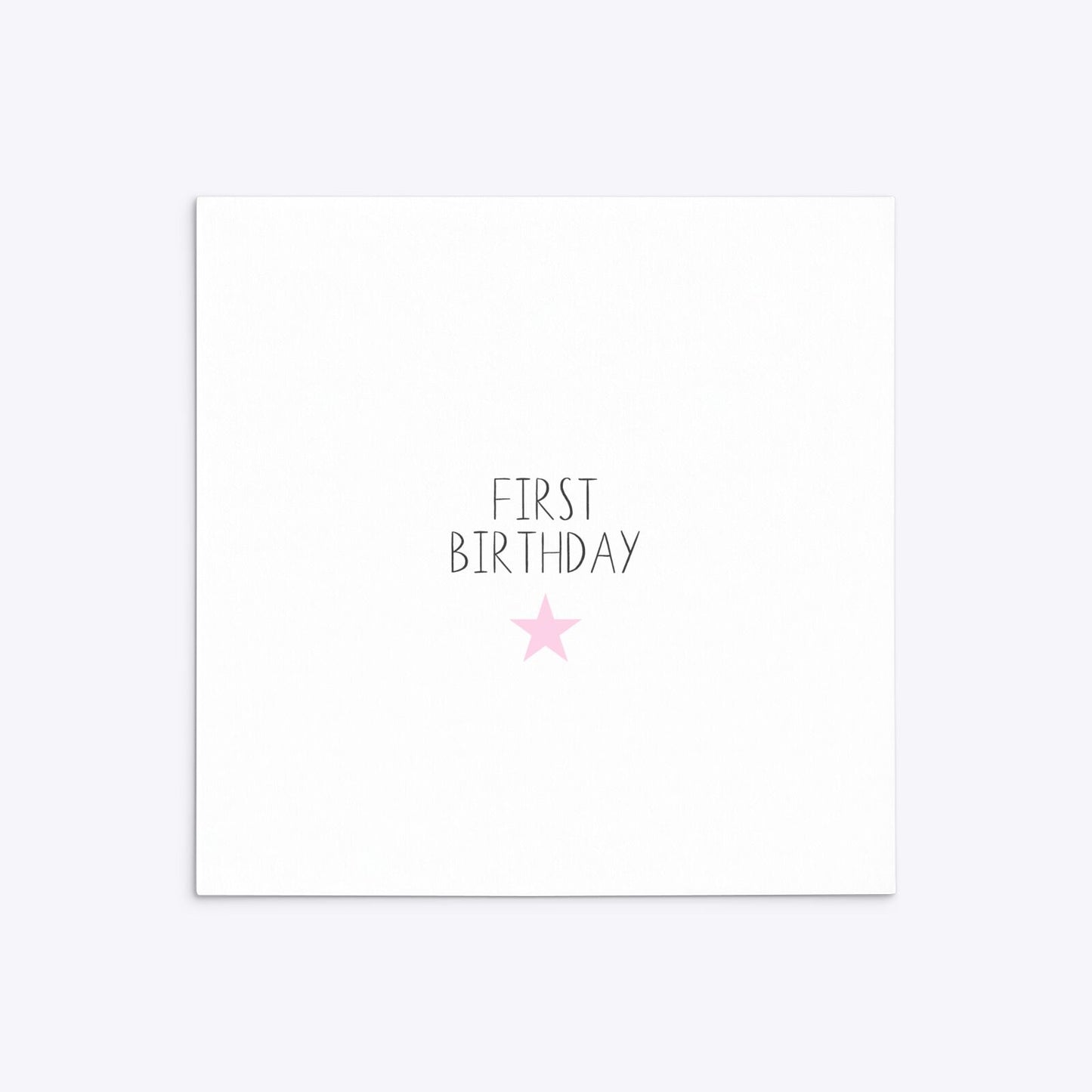 Personalised Girls First Birthday Square 5 25x5 25 Invitation Matte Paper Back Image