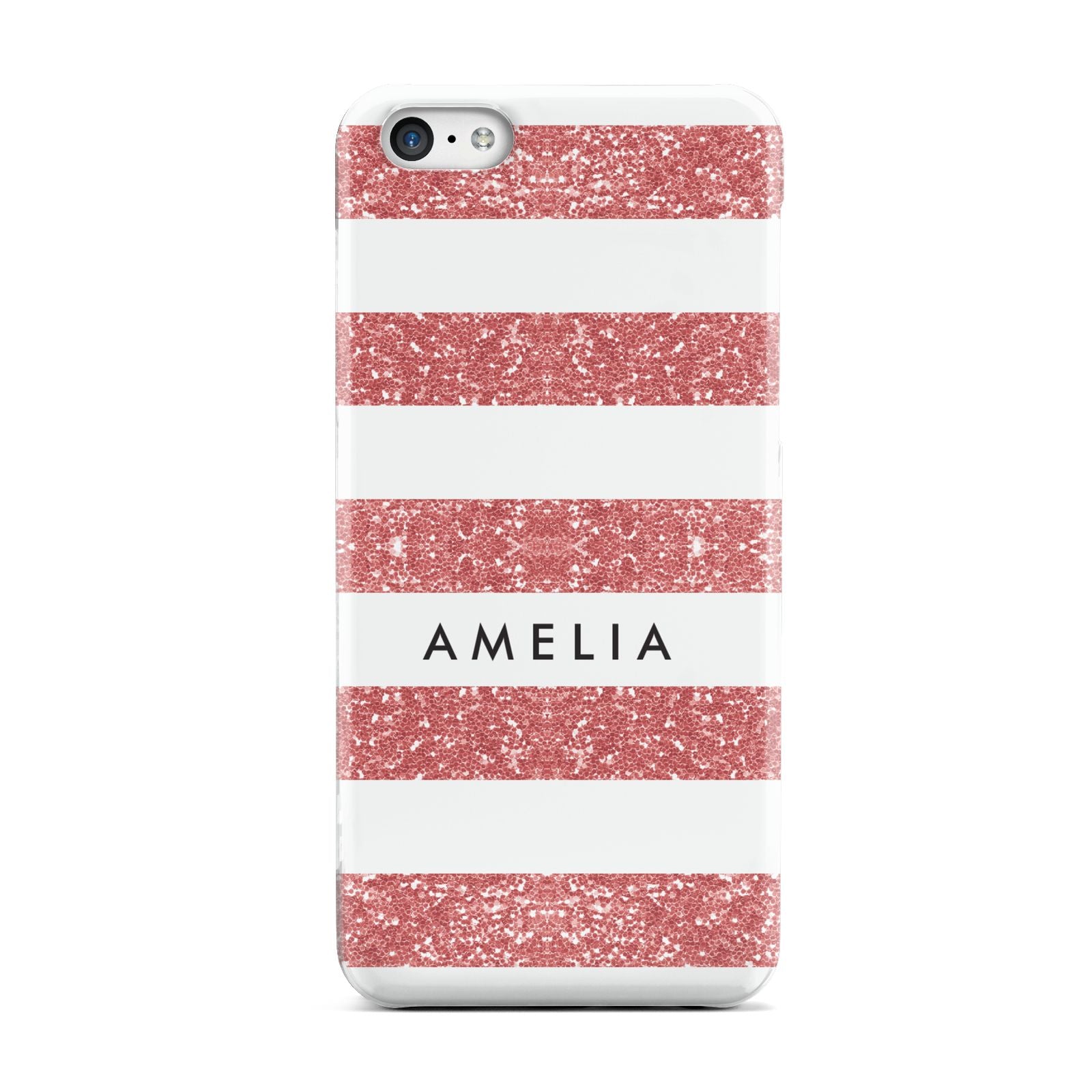 Personalised Glitter Effect Name Initials Apple iPhone 5c Case