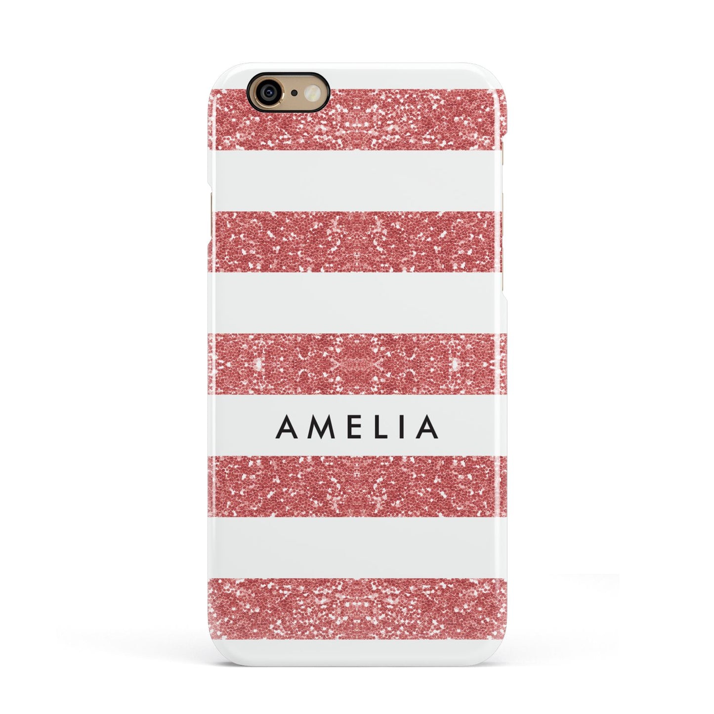Personalised Glitter Effect Name Initials Apple iPhone 6 3D Snap Case