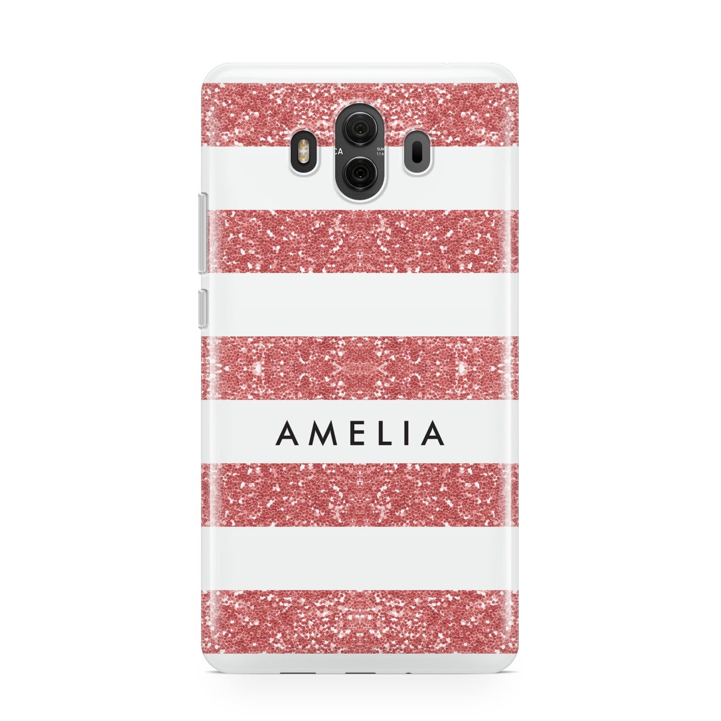 Personalised Glitter Effect Name Initials Huawei Mate 10 Protective Phone Case