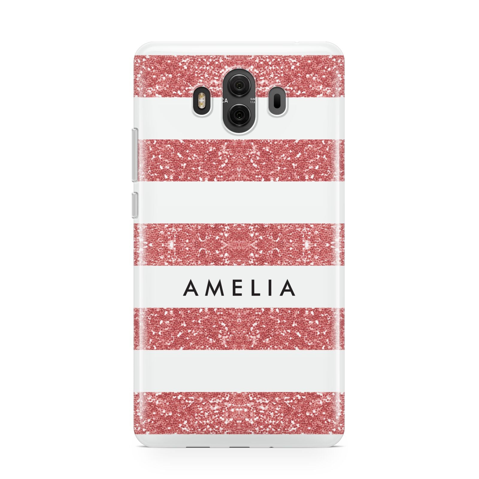 Personalised Glitter Effect Name Initials Huawei Mate 10 Protective Phone Case