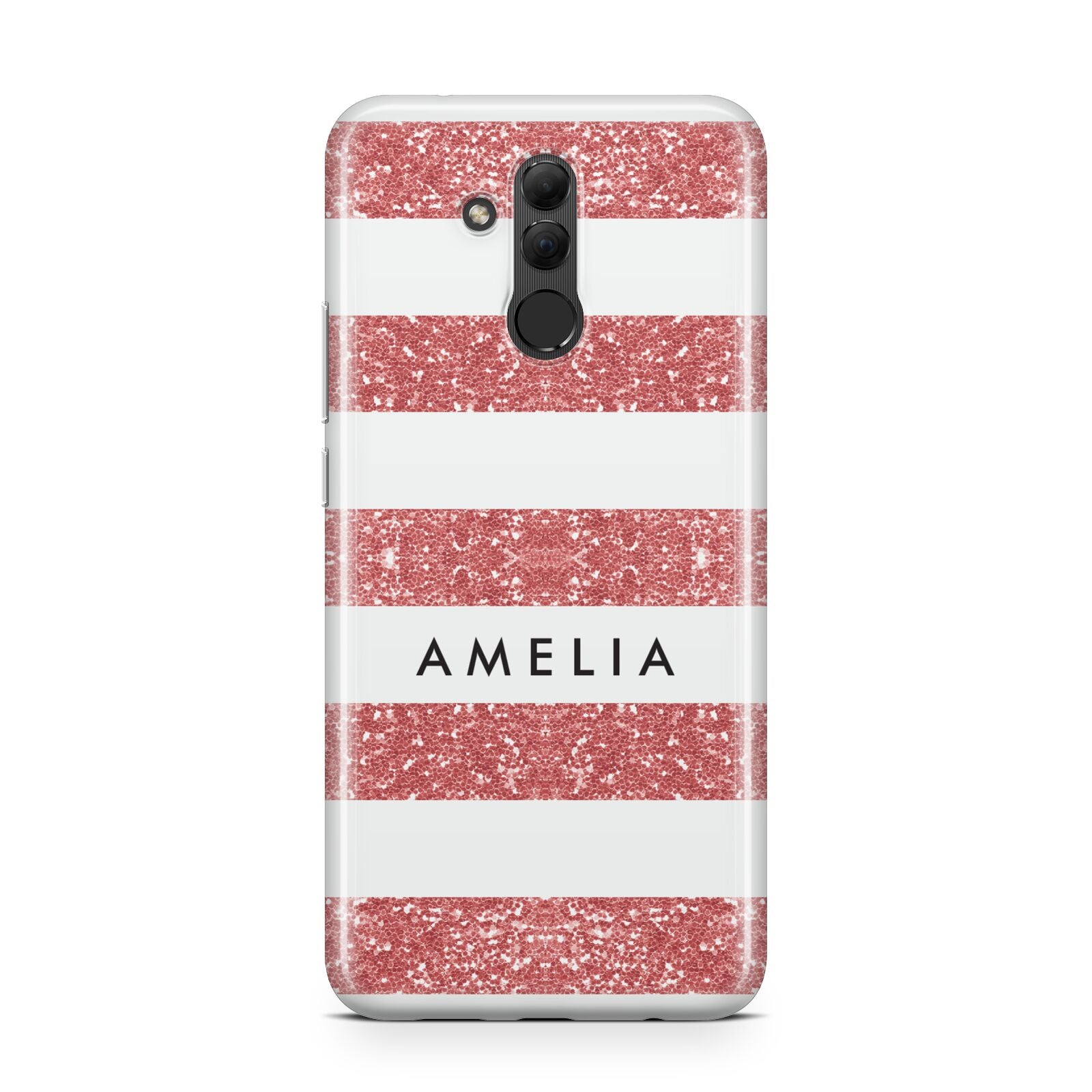 Personalised Glitter Effect Name Initials Huawei Mate 20 Lite